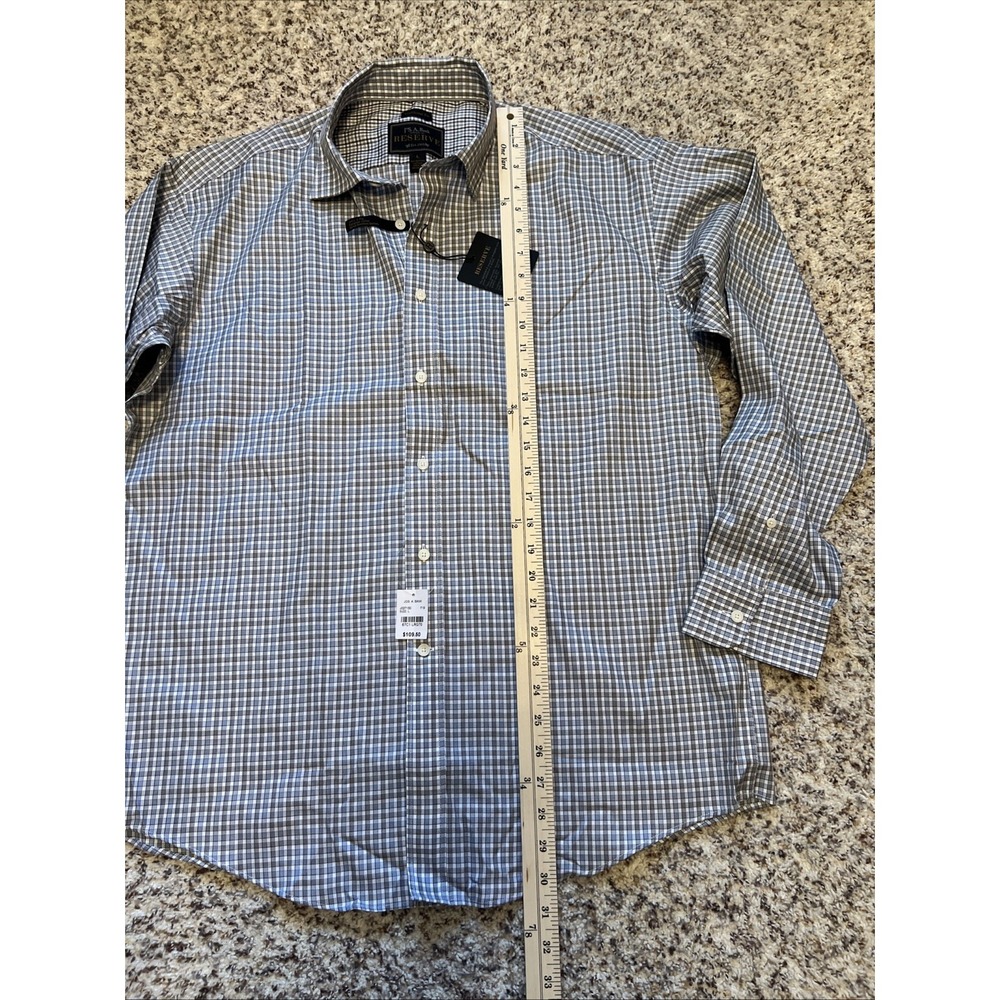 Jos. A. Bank Reserve 100% Egyptian Cotton Tailored Fit Dress Shirt Men Sz L 17 - Picture 5 of 11